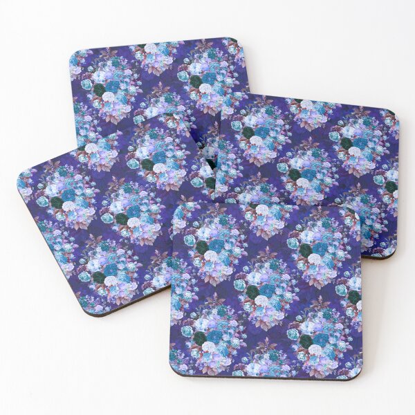 Item preview, Flowers in a diamond floral pattern, decorative pattern, modern design, flowers repeat pattern, vibrant blue floral   designed and sold by ZeinabTaha.