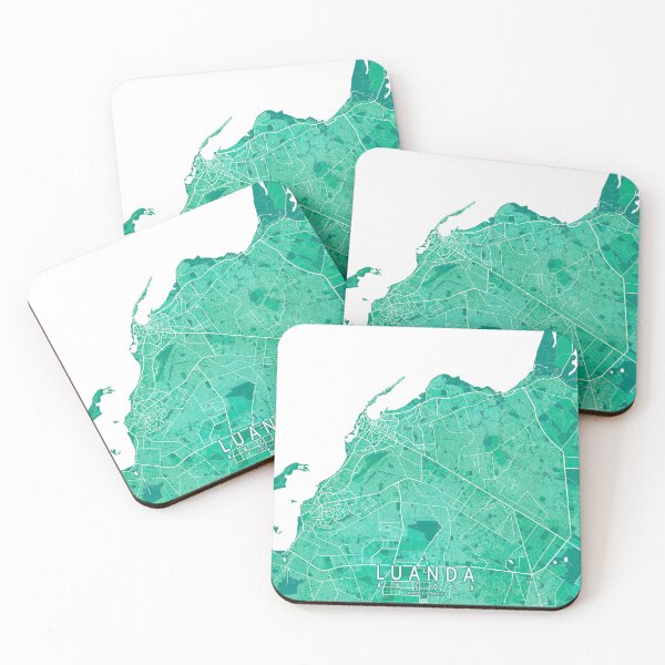 Item preview, Luanda City Map of Angola - Watercolor designed and sold by deMAP.
