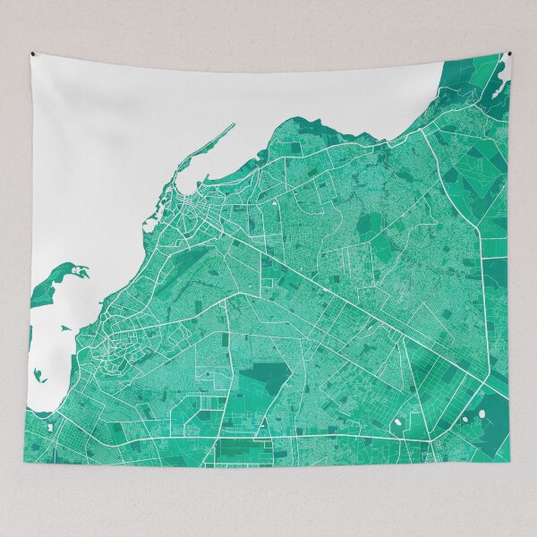Item preview, Luanda City Map of Angola - Watercolor designed and sold by deMAP.