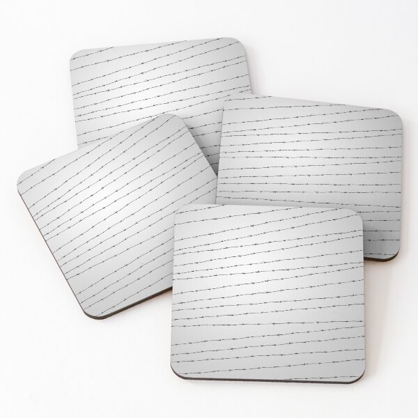 Item preview, Cool gray white and black barbed wire pattern geometric lines designed and sold by PLdesign.