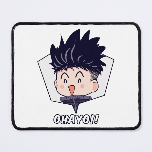 Item preview, ohayoo anime meme graphic designed and sold by Otakuniverse.