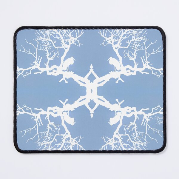 Item preview, High Post Stork Tree Silhouette Blue White designed and sold by SpiritGifts.