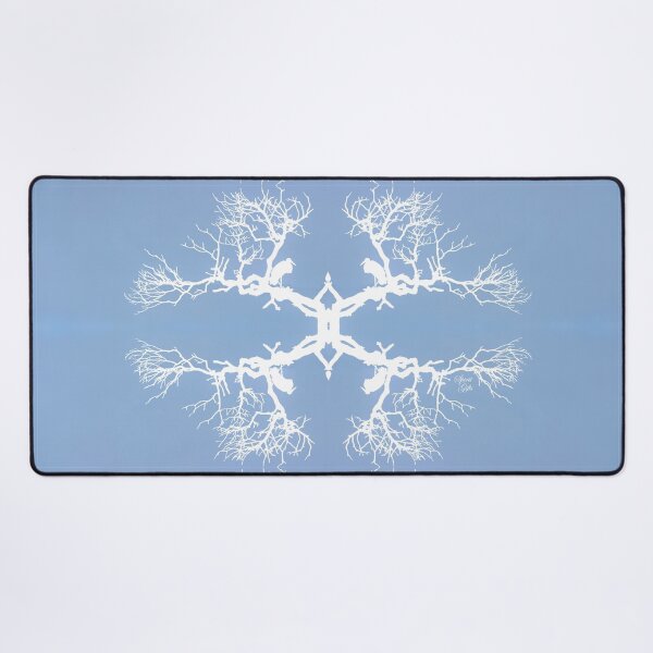 Item preview, High Post Stork Tree Silhouette Blue White designed and sold by SpiritGifts.