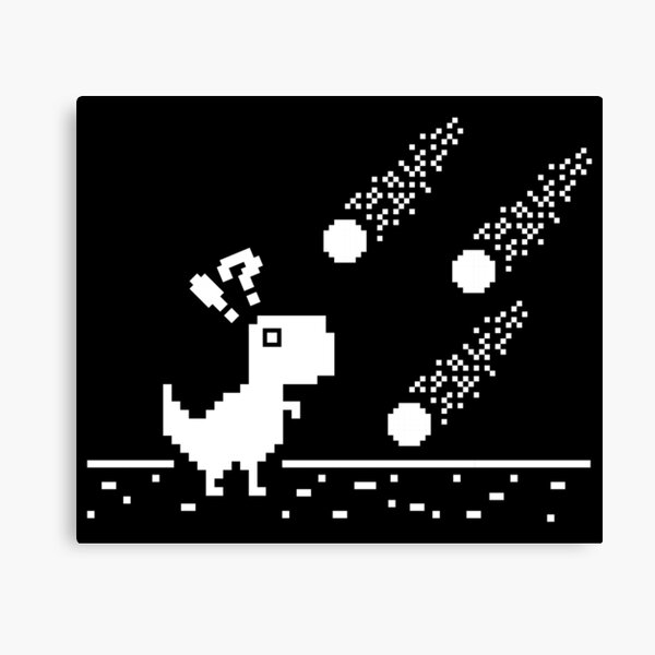 Night Offline T-Rex Game - Google Dino Run | Art Print