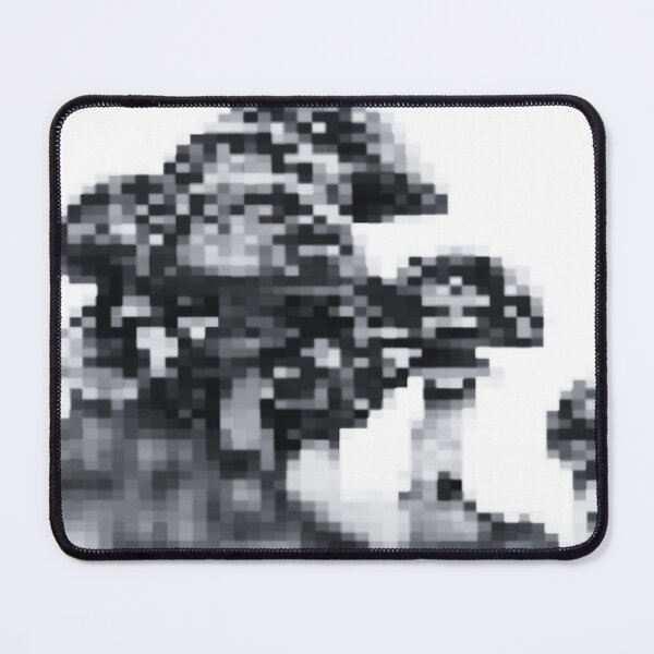 Item preview, some pixelated mushrooms on a hill | grey variant designed and sold by VoltageStone.