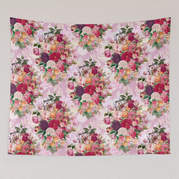 Item preview, Flowers in a diamond floral pattern, decorative pattern, modern design, flowers repeat pattern, pink white floral   designed and sold by ZeinabTaha.