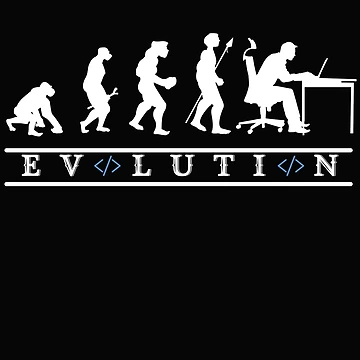 Artwork thumbnail, Evolution of Computer Programming hilarious coder by Click-Like
