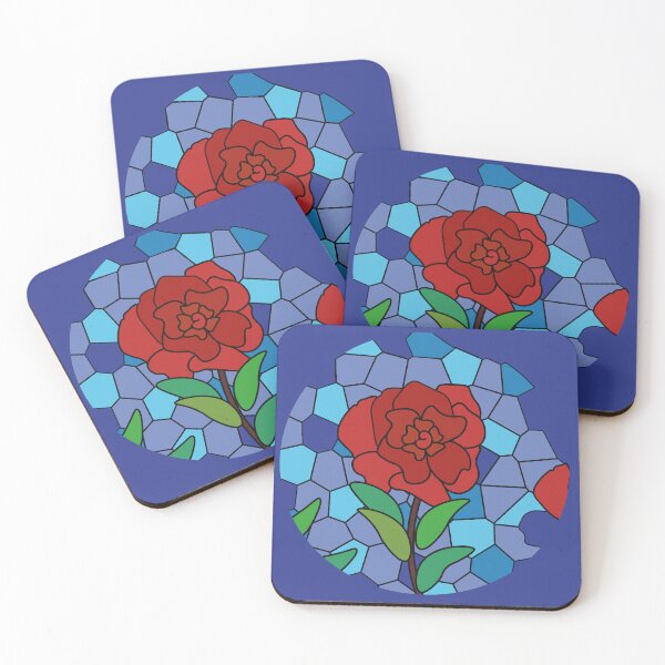 Item preview, Broken stained glass window with rose. designed and sold by Nanar1984.