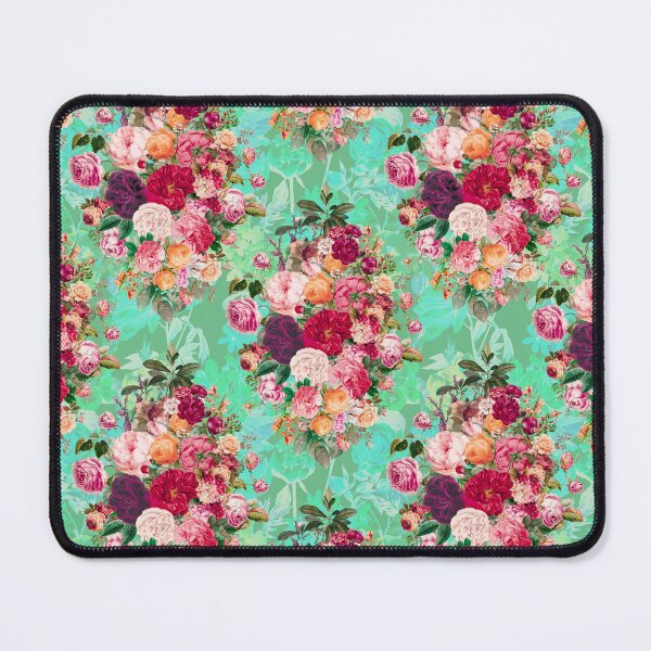 Item preview, Flowers in a diamond floral pattern, decorative pattern, modern design, flowers repeat pattern, green mint floral designed and sold by ZeinabTaha.