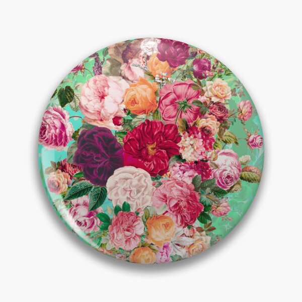 Item preview, Flowers in a diamond floral pattern, decorative pattern, modern design, flowers repeat pattern, green mint floral   designed and sold by ZeinabTaha.