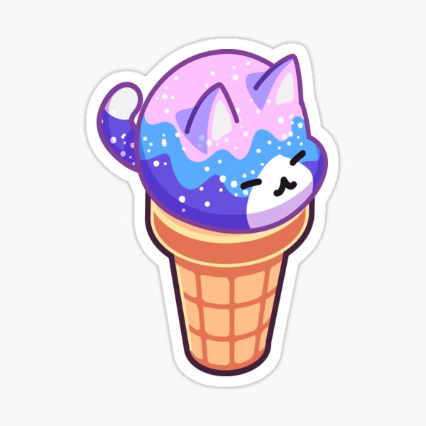 "Ice cream cats" Sticker for Sale by anwardesigner Redbubble
