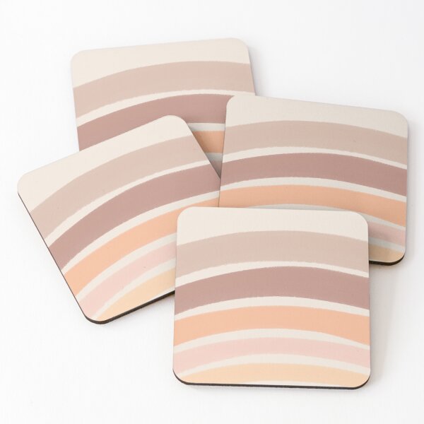 Item preview, Neutral Colors Wavy Lines Curvy Stripes Pattern Boho Aesthetic Cantaloupe designed and sold by scorpiolane.