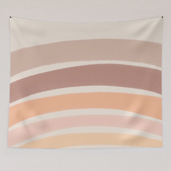 Item preview, Neutral Colors Wavy Lines Curvy Stripes Pattern Boho Aesthetic Cantaloupe designed and sold by scorpiolane.