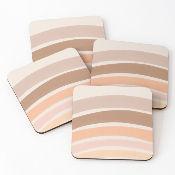 Item preview, Neutral Colors Wavy Lines Curvy Stripes Pattern Boho Aesthetic Caramel designed and sold by scorpiolane.