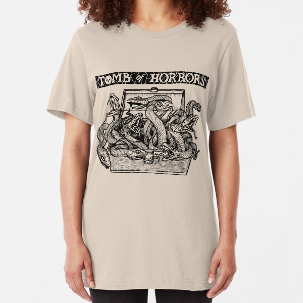 Tomb of Horrors: Snakes (Light Tee) Slim Fit T-Shirt