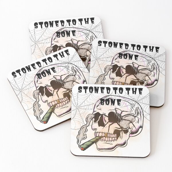 Item preview, Stoned to the Bone Smoking Skull Stoner Halloween  designed and sold by TheMajesTee.