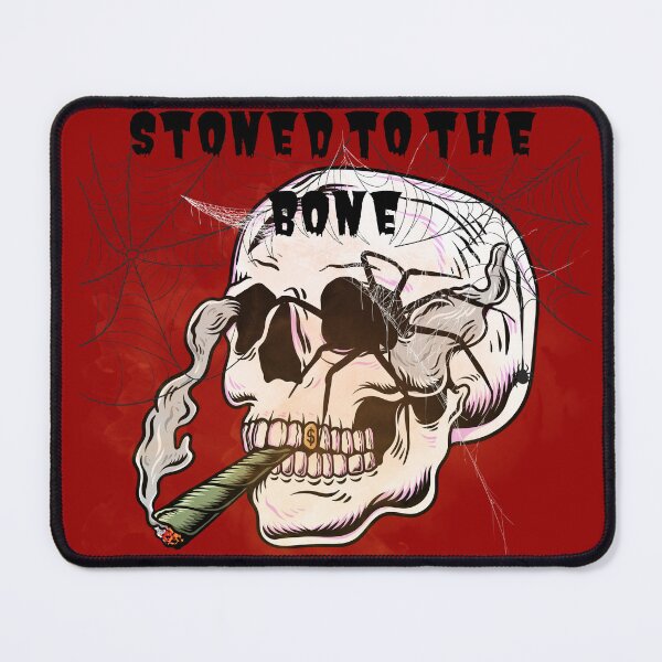 Item preview, Stoned to the Bone Smoking Skull Stoner Halloween  designed and sold by TheMajesTee.