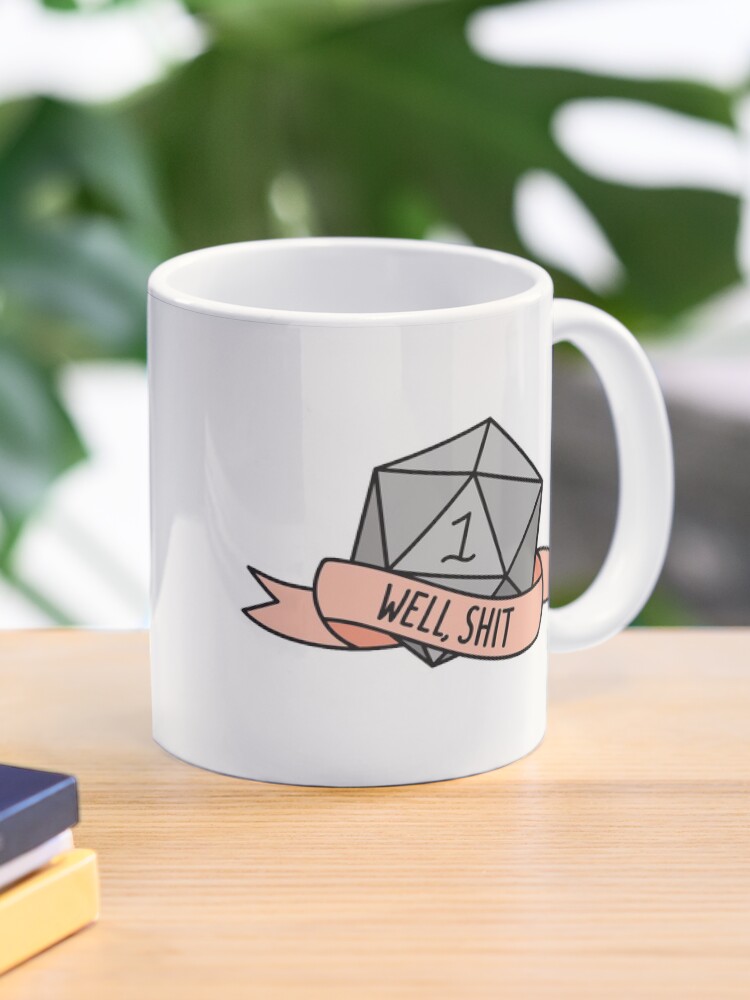 Thumbnail 1 of 6, Coffee Mug, D20 - Well, Shit designed and sold by HughAndWest.