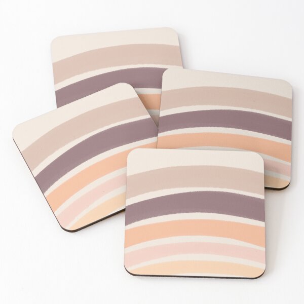 Item preview, Neutral Colors Wavy Lines Curvy Stripes Pattern Boho Aesthetic Mulberry designed and sold by scorpiolane.