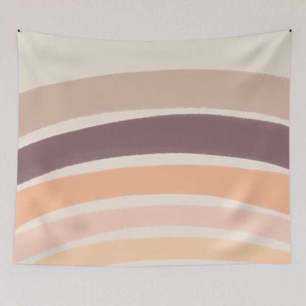 Item preview, Neutral Colors Wavy Lines Curvy Stripes Pattern Boho Aesthetic Mulberry designed and sold by scorpiolane.
