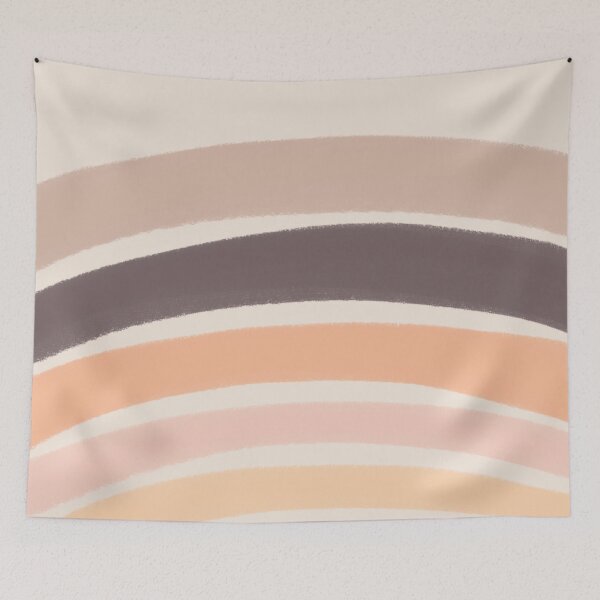 Item preview, Neutral Colors Wavy Lines Curvy Stripes Pattern Boho Aesthetic Walnut Brown designed and sold by scorpiolane.