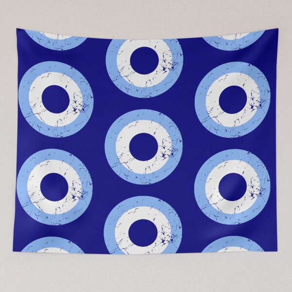 Item preview, Vintage Sky Blue, White and Navy Roundel (Opt.2/2) designed and sold by Irish-Nostalgia.