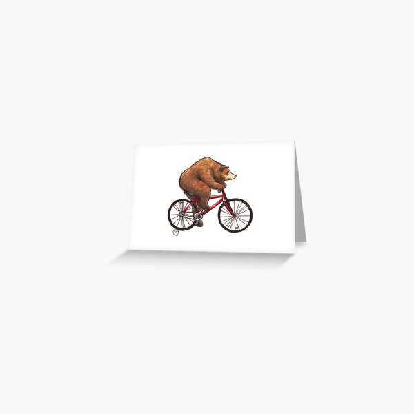 Bear on a Bike Greeting Card