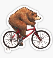 Bear on a Bike Sticker