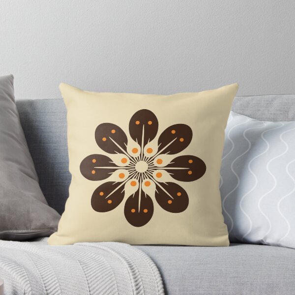 Artikelvorschau, Atomic Danish Inspiriert MCM Blume Braun Orange Elfenbein entworfen und verkauft von LoreliDesigns.