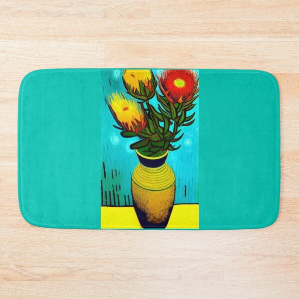 Item preview, Van Gogh protea flowers in a vase (#06) [Create a set!] designed and sold by SolidEarthArt.