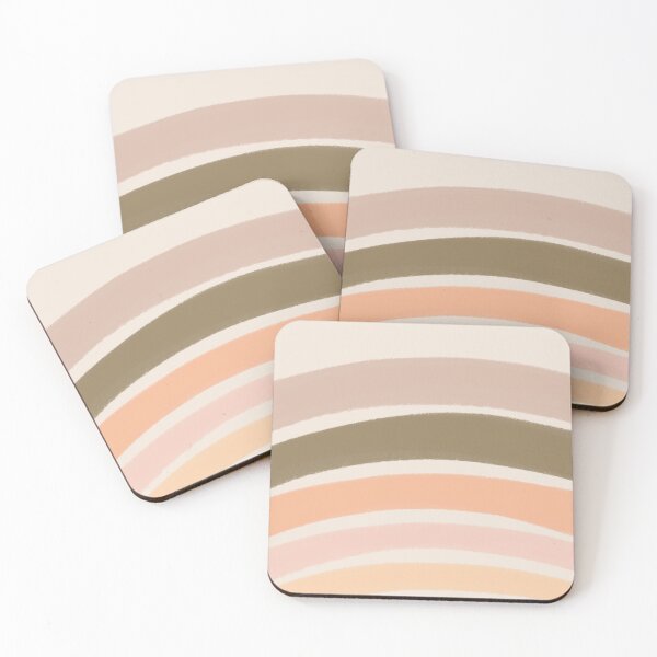 Item preview, Neutral Colors Wavy Lines Curvy Stripes Pattern Boho Aesthetic Olive Brown designed and sold by scorpiolane.