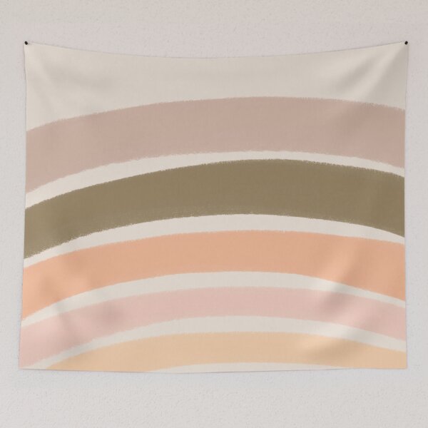 Item preview, Neutral Colors Wavy Lines Curvy Stripes Pattern Boho Aesthetic Olive Brown designed and sold by scorpiolane.