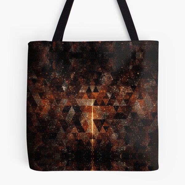 Item preview, Gold beam in geometric sparkly universe black brown orange abstract designed and sold by PLdesign.