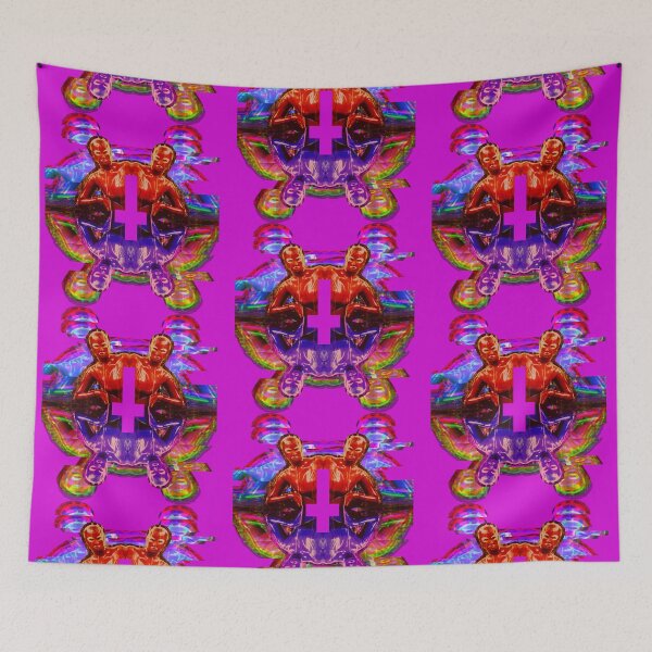 Item preview, inverted cross in latex psychedelia designed and sold by weirdove.