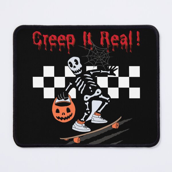 Item preview, Retro Halloween Squad Creep It Real Ghost Skeleton Skateboard Boy Fall designed and sold by SuccessSK.