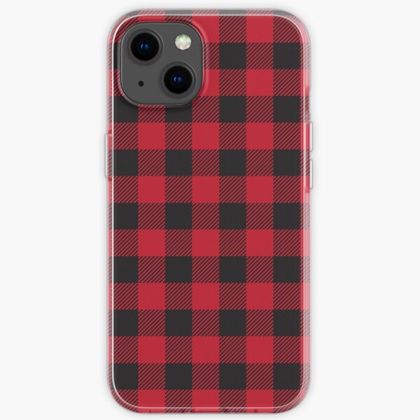 Red and Black Buffalo Plaid iPhone Soft Case