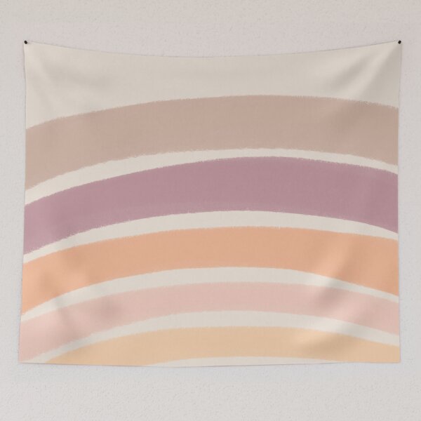 Item preview, Neutral Colors Wavy Lines Curvy Stripes Pattern Boho Aesthetic Deep Pink designed and sold by scorpiolane.