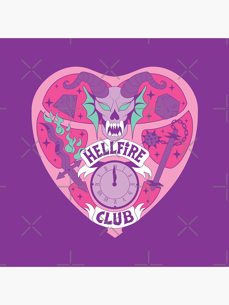 Discover Stranger Things: Hellfire Club DnD Club Pink Version | Kawaii Dungeons Dragons Munson Nostalgia Oujia Planchette Pin Button