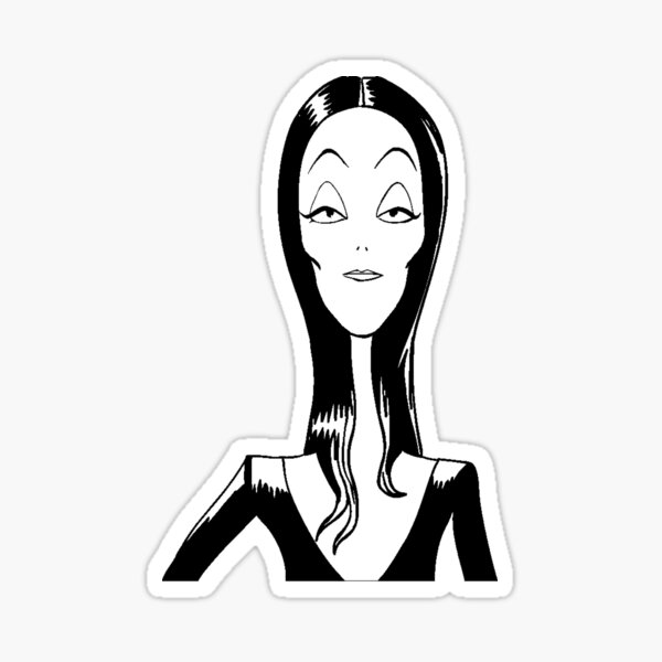 THE FAMILY ADDAMS MORTICIA Sticker by wadee