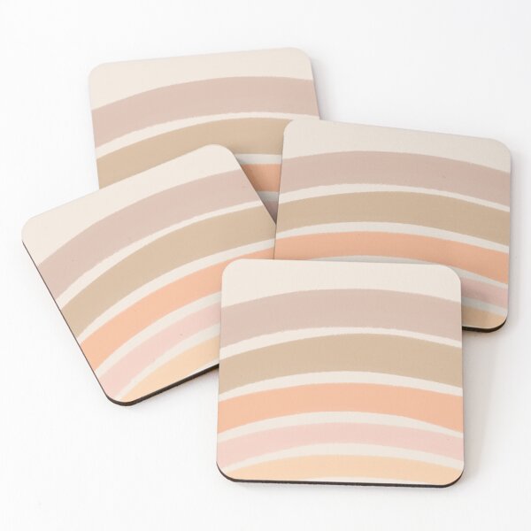 Item preview, Neutral Colors Wavy Lines Curvy Stripes Pattern Boho Aesthetic Peach Yellow designed and sold by scorpiolane.