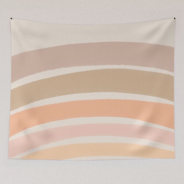 Item preview, Neutral Colors Wavy Lines Curvy Stripes Pattern Boho Aesthetic Peach Yellow designed and sold by scorpiolane.