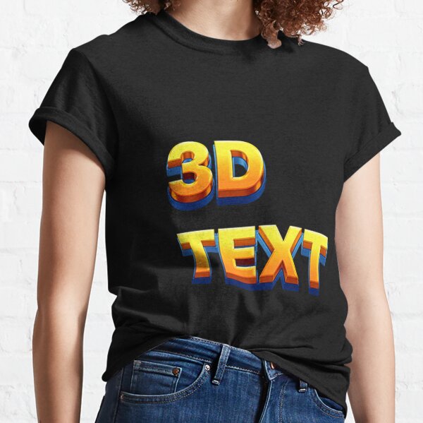 Typography Dose 3D Effect Scrambled Letter of Identical T-Shirt