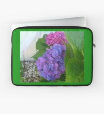Pink and Purple Hydrangea on One Bush Laptop Sleeve