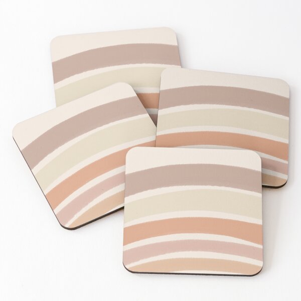 Item preview, Neutral Colors Wavy Lines Curvy Stripes Pattern Boho Aesthetic Brown & Muted Yellow designed and sold by scorpiolane.