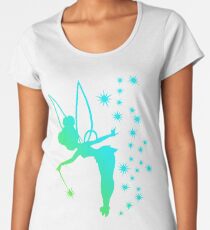 Tinkerbell Ombre Sillhouette Women's Premium T-Shirt