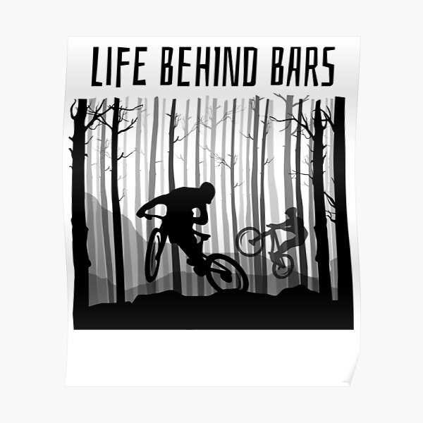MTB MOUNTAIN BIKE T-Shirt BIKING Shirt BMX Jersey GREAT GIFT Poster