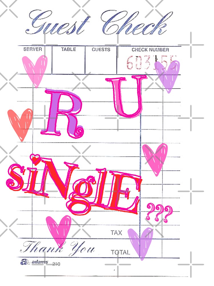 "Guest check art" Sticker for Sale by Khaosbykait Redbubble