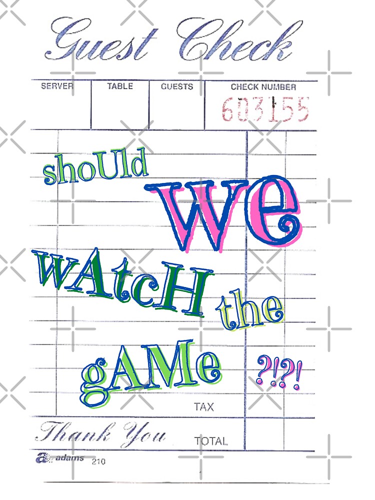 "Guest check art" Sticker for Sale by Khaosbykait Redbubble