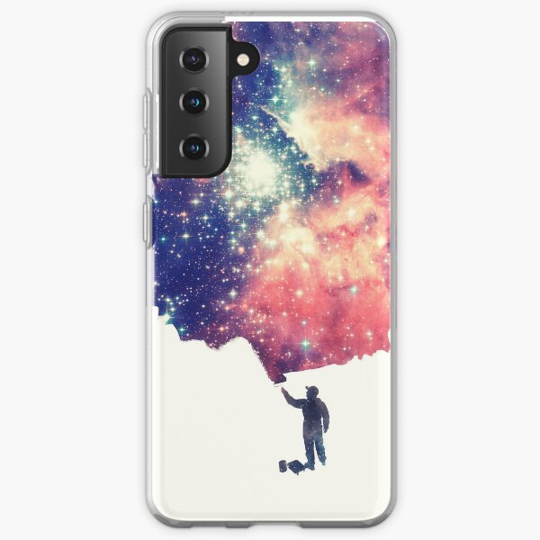 Painting the universe (Colorful Negative Space Art) Samsung Galaxy Soft Case