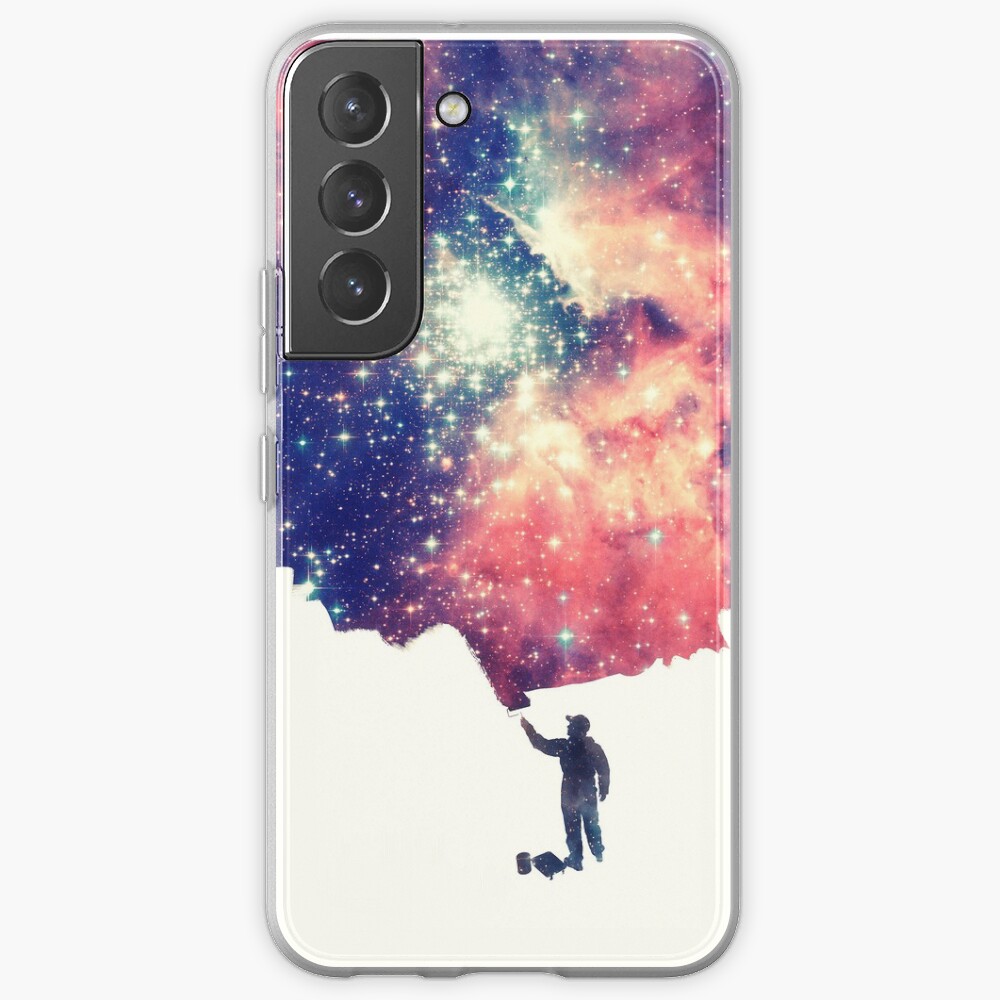 Painting the universe (Colorful Negative Space Art) Samsung Galaxy Phone Case